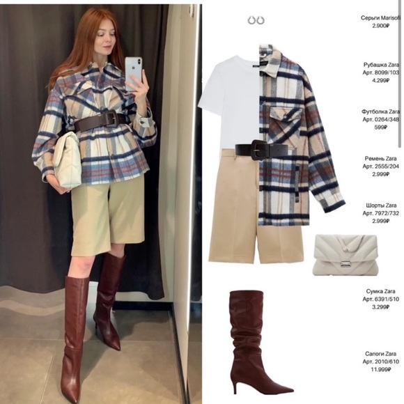 ❗️SOLD❗️Zara Plaid Shacket Size S - Picture 3 of 11